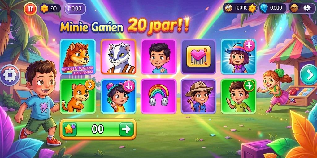Tampilan awal permainan D200M yang menarik.