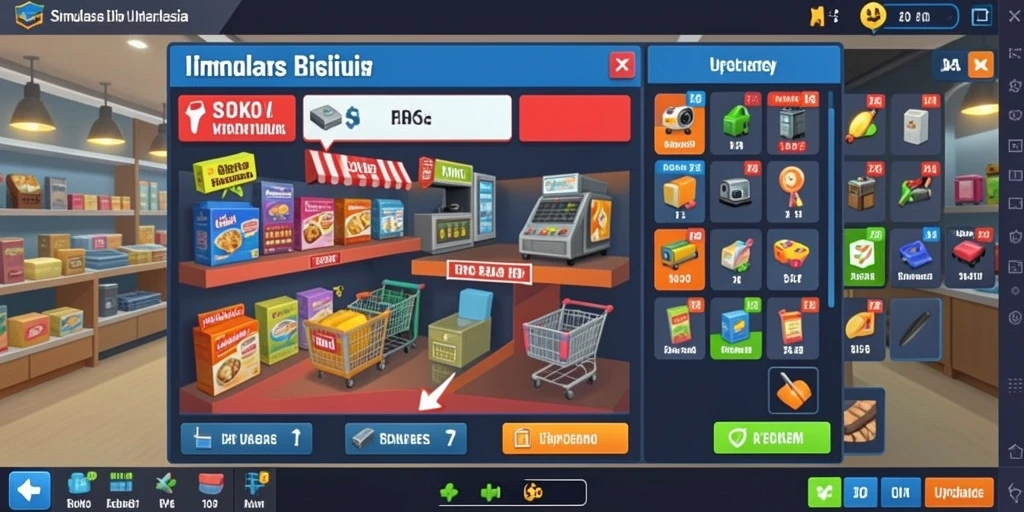 Tampilan menu permainan yang mudah digunakan.