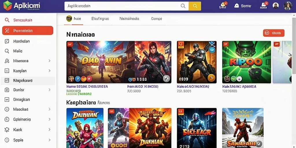 Tampilan awal yang menarik dengan menu sederhana.