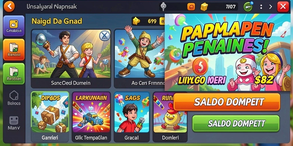 Tampilan awal permainan yang menarik.